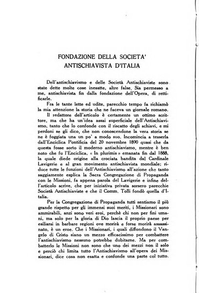 L'antischiavismo organo della Società antischiavista d'Italia e dei comitati antischiavisti nazionali